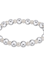 ENEWTON DESIGN Classic Grateful 6mm Bead Bracelet - 4mm Pearl/Silver