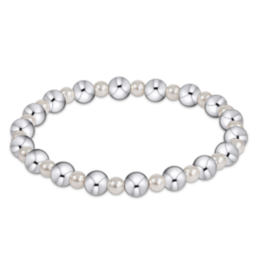 ENEWTON DESIGN Classic Grateful 6mm Bead Bracelet - 4mm Pearl/Silver