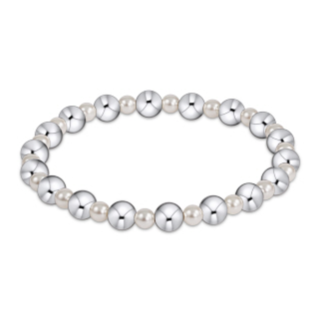 ENEWTON DESIGN Classic Grateful 6mm Bead Bracelet - 4mm Pearl/Silver