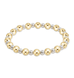 ENEWTON DESIGN Classic Grateful 6mm Bead Bracelet - 4mm Pearl/Gold