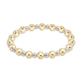 ENEWTON DESIGN Classic Grateful 6mm Bead Bracelet - 4mm Pearl/Gold