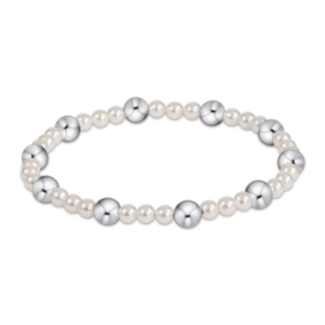 ENEWTON DESIGN Sincerity 6mm Bead Bracelet - 4mm Pearl/Silver