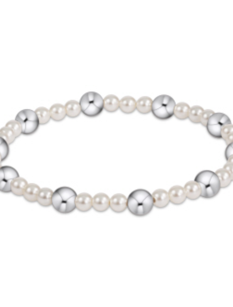 ENEWTON DESIGN Sincerity 6mm Bead Bracelet - 4mm Pearl/Silver