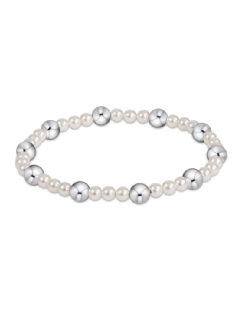 ENEWTON DESIGN Sincerity 6mm Bead Bracelet - 4mm Pearl/Silver