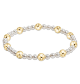 ENEWTON DESIGN Sincerity 6mm Bead Bracelet - 4mm Pearl/Gold