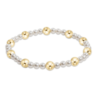 ENEWTON DESIGN Sincerity 6mm Bead Bracelet - 4mm Pearl/Gold