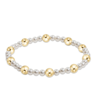 ENEWTON DESIGN Sincerity 6mm Bead Bracelet - 4mm Pearl/Gold