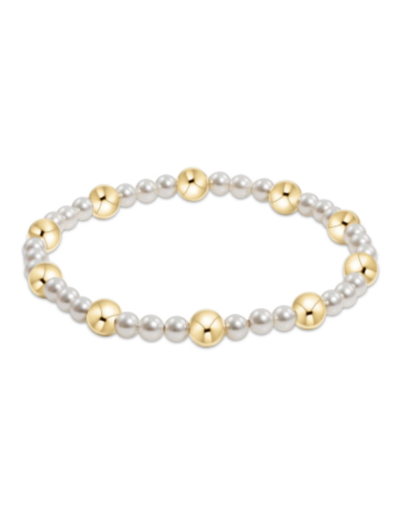 ENEWTON DESIGN Sincerity 6mm Bead Bracelet - 4mm Pearl/Gold