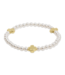 ENEWTON DESIGN Signature Cross Gold Pattern Bead Bracelet - 4mm Pearl/Gold