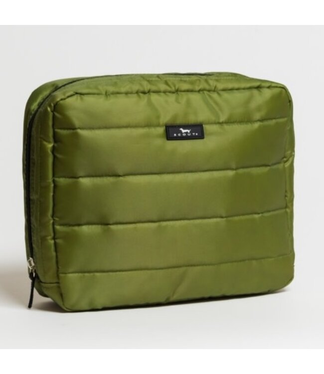 All Inclusive Travel Organizer Toiletry Bag in Green Puffer