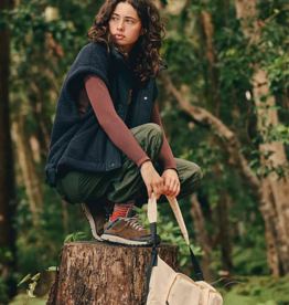 FREE PEOPLE MOVEMENT Scout It Out Fleece Vest in Black