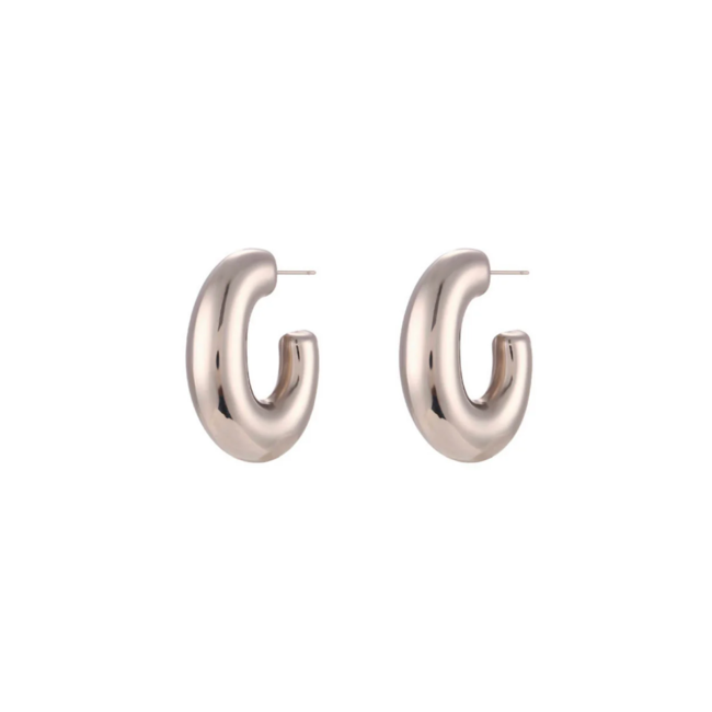 Karlie Hoop Earrings in Silver