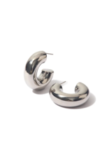 HJANE JEWELS Dani Hoop Earrings in Silver