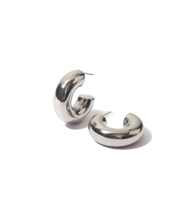 Dani Hoop Earrings in Silver