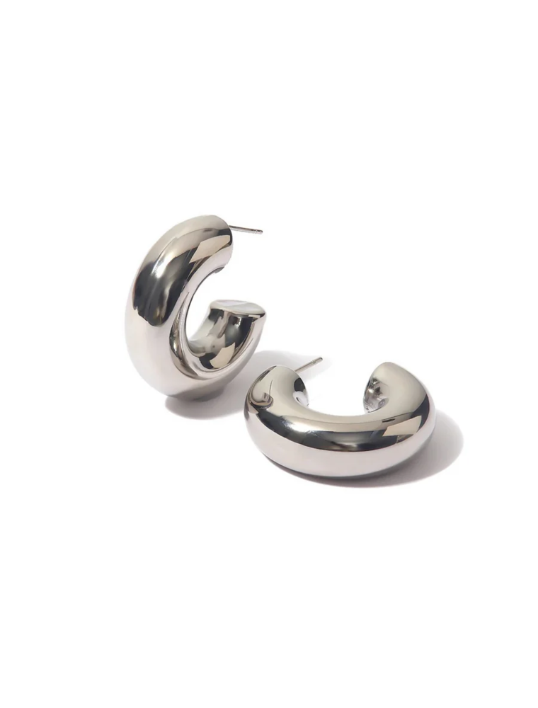 HJANE JEWELS Dani Hoop Earrings in Silver