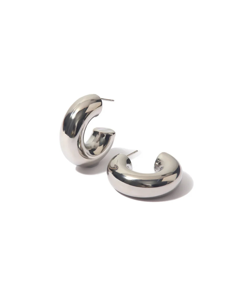 HJANE JEWELS Dani Hoop Earrings in Silver