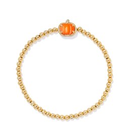 KENDRA SCOTT DESIGN Pumpkin Gold Stretch Bracelet in Orange Mother-of-Pearl