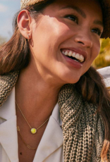KENDRA SCOTT DESIGN Tennis Silver Short Pendant Necklace in Chartreuse Magnesite