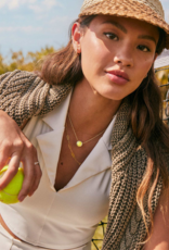 KENDRA SCOTT DESIGN Tennis Gold Short Pendant Necklace in Chartreuse Magnesite