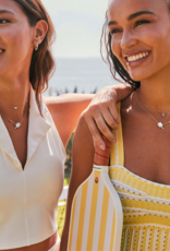 KENDRA SCOTT DESIGN Pickleball Silver Short Pendant Necklace in Ivory Mother-of-Pearl