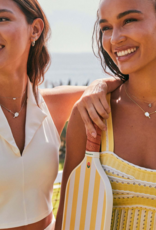 KENDRA SCOTT DESIGN Pickleball Gold Short Pendant Necklace in Ivory Mother-of-Pearl