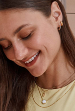 KENDRA SCOTT DESIGN Volleyball Gold Short Pendant Necklace in White Mother-of-Pearl