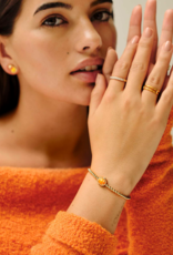 KENDRA SCOTT DESIGN Pumpkin Gold Stretch Bracelet in Orange Mother-of-Pearl KENDRA SCOTT DESIGN Pumpkin Gold Stretch Bracelet in Orange Mother-of-Pearl