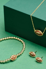 KENDRA SCOTT DESIGN Football Gold Stretch Bracelet in Orange Goldstone KENDRA SCOTT DESIGN Football Gold Stretch Bracelet in Orange Goldstone