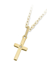 TJAZELLE Cross CZ Charm Necklace in Gold TJAZELLE Cross CZ Charm Necklace in Gold