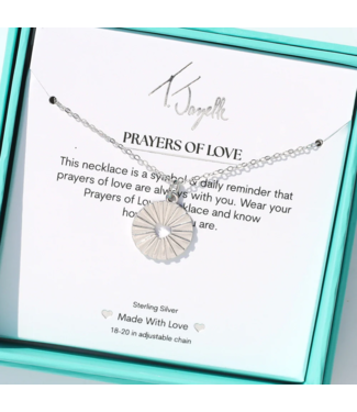 TJAZELLE Prayers of Love Charm Necklace in Silver
