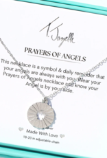 TJAZELLE Prayers of Angels Charm Necklace in Silver TJAZELLE Prayers of Angels Charm Necklace in Silver