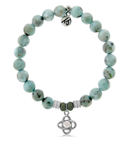 TJAZELLE Stronger Together Bracelet in Larimar & Silver