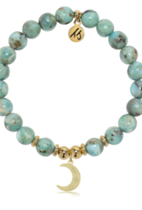 TJAZELLE Friendship Stars Bracelet in Larimar & Gold TJAZELLE Friendship Stars Bracelet in Larimar & Gold