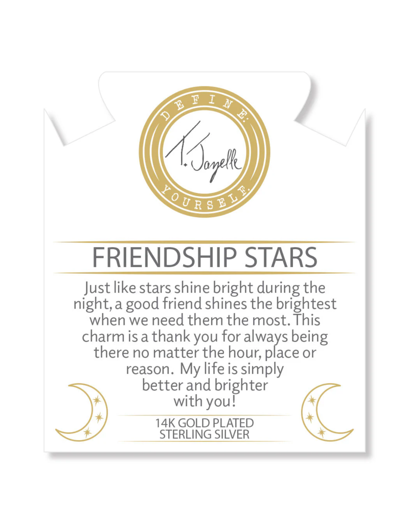 TJAZELLE Friendship Stars Bracelet in Larimar & Gold