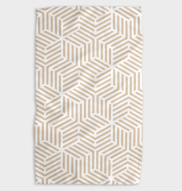 GEOMETRY Stacked Cubes Tea Towel