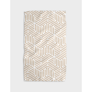 GEOMETRY Stacked Cubes Tea Towel