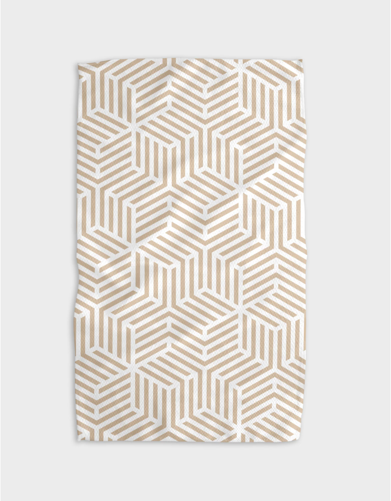 GEOMETRY Stacked Cubes Tea Towel