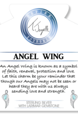 TJAZELLE Larimar Angel Blessings Bracelet in Larimar & Silver TJAZELLE Larimar Angel Blessings Bracelet in Larimar & Silver