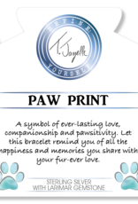 TJAZELLE Larimar Paw Print Bracelet in Larimar & Silver