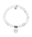 Prayers of Strength Bracelet in White Chalcedony & Silver