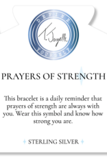 TJAZELLE Prayers of Strength Bracelet in White Chalcedony & Silver TJAZELLE Prayers of Strength Bracelet in White Chalcedony & Silver