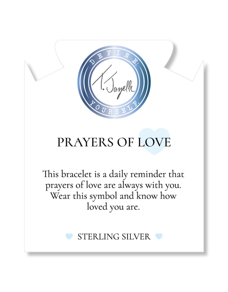 TJAZELLE Prayers of Love Bracelet in White Chalcedony & Silver