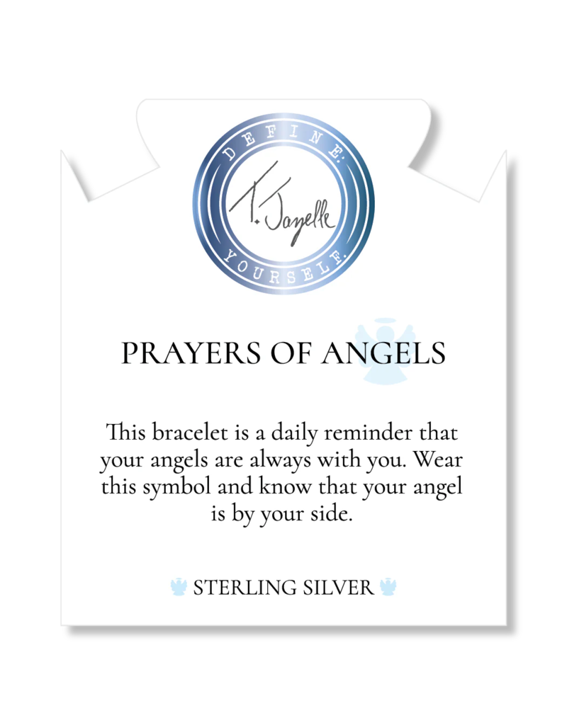 TJAZELLE TJ242733 PRAYERS OF ANGELS BRACELET WHITE CHALCEDONY/SILVER