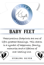 TJAZELLE Baby Feet Bracelet in White Chalcedony & Silver TJAZELLE Baby Feet Bracelet in White Chalcedony & Silver