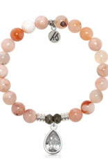 TJAZELLE Inner Beauty Bracelet in Sakura Agate & Silver TJAZELLE Inner Beauty Bracelet in Sakura Agate & Silver
