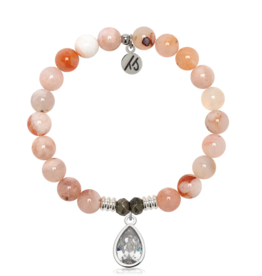 TJAZELLE Inner Beauty Bracelet in Sakura Agate & Silver