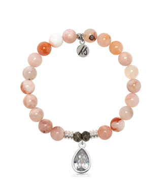 TJAZELLE Inner Beauty Bracelet in Sakura Agate & Silver