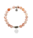 Thank You Bracelet in Sakura Agate & Silver