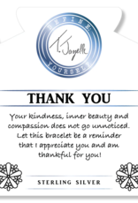 TJAZELLE Thank You Bracelet in Sakura Agate & Silver TJAZELLE Thank You Bracelet in Sakura Agate & Silver