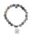 Paw CZ Bracelet in Storm Agate